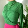 Blusa De Veludo Verde