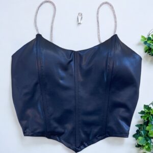 Cropped Corselet Azul