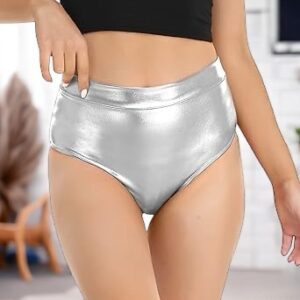 Hot Pants Metalizado Prata